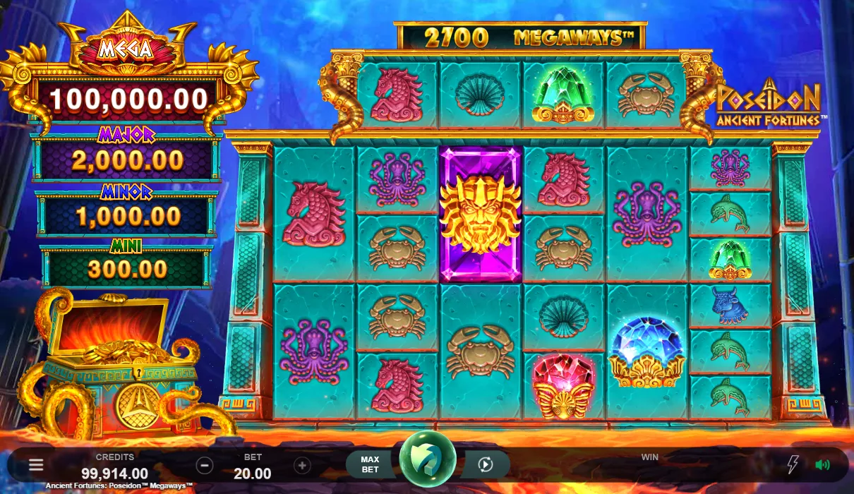 Ancient Fortunes Poseidon Megaways Slot