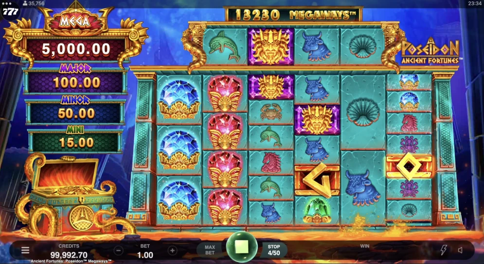 Ancient Fortunes Poseidon Megaways Slot