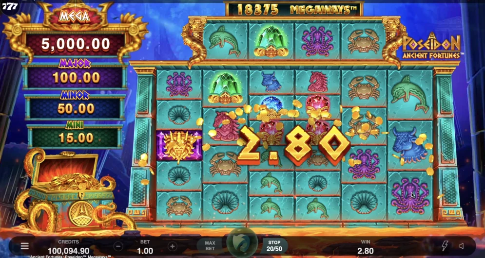 Ancient Fortunes Poseidon Megaways Slot