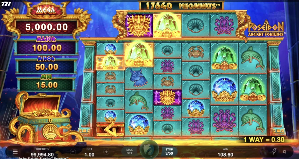 Ancient Fortunes Poseidon Megaways Slot