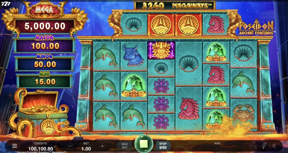 Ancient Fortunes Poseidon Megaways 
