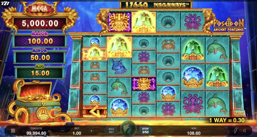 Ancient Fortunes Poseidon Megaways 